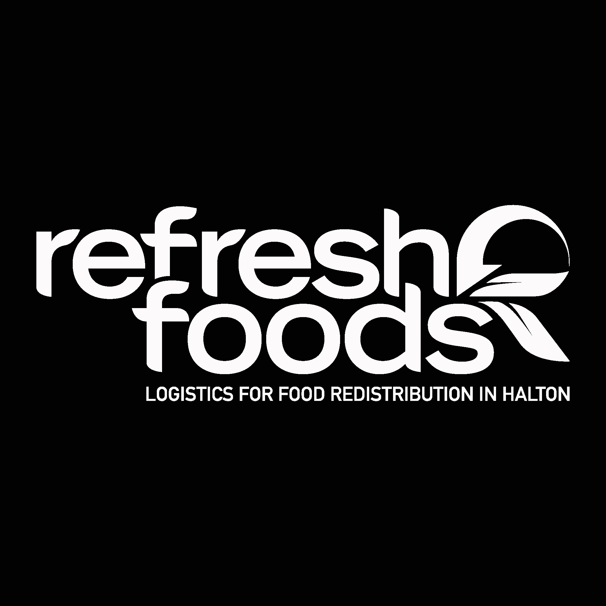 Refresh Foods White Logo Vector Logo